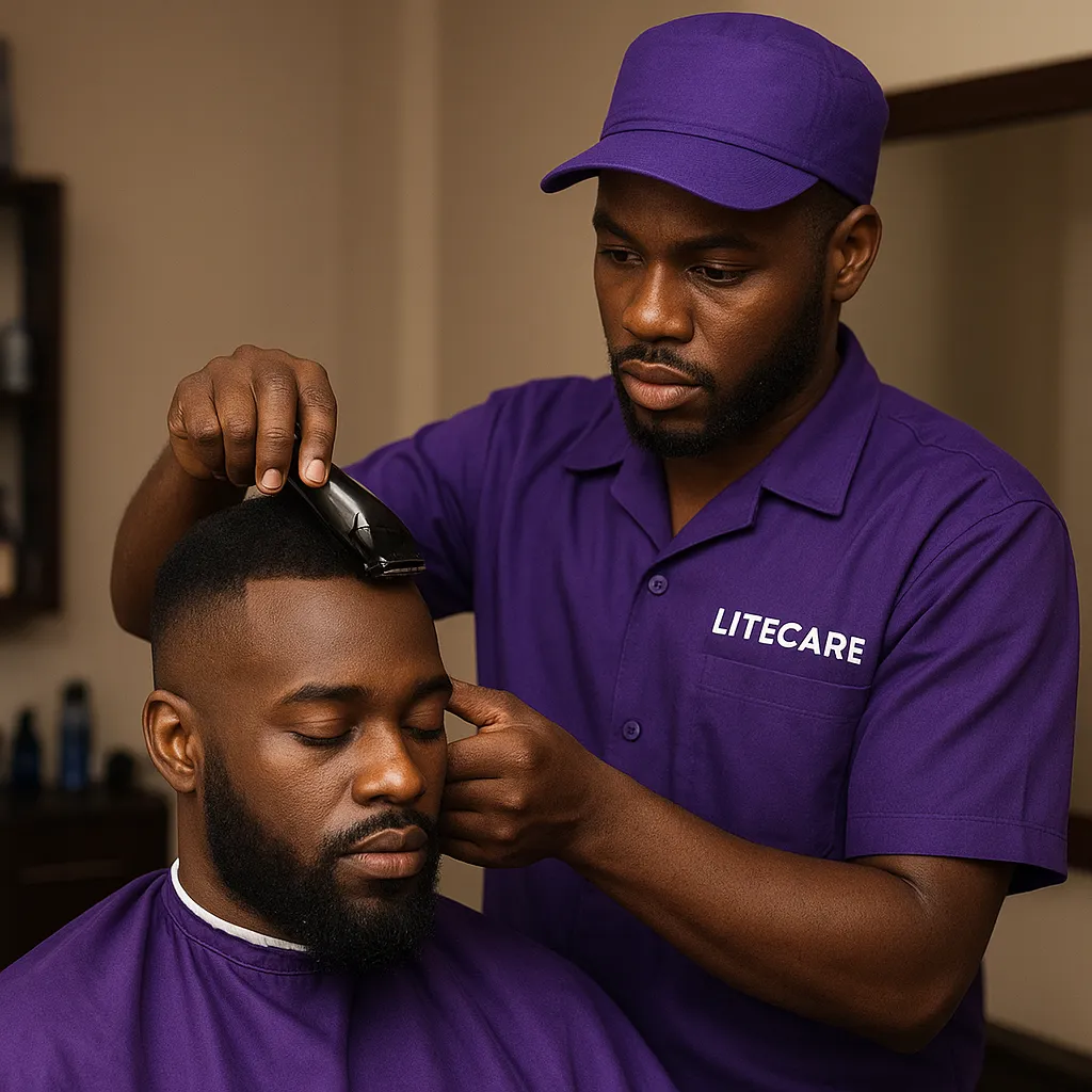 litecare hair cut man