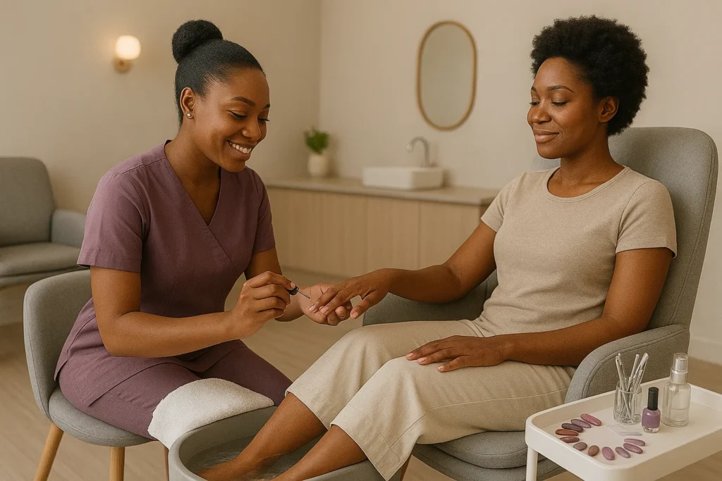 litecare woman nail painting